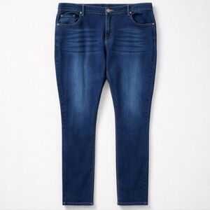 DKIN 24W 24 PLUS SIZE Classic Blue Straight Leg Women's Jeans